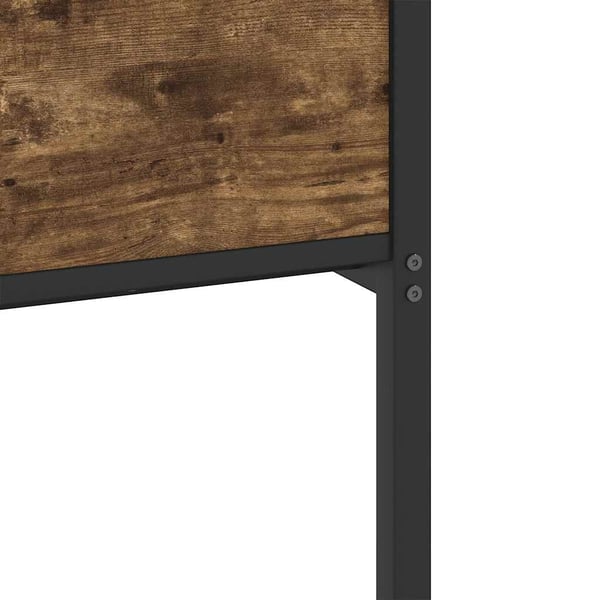 vidaXL Sengeramme uten madrass røkt eik 75x190 cm konstruert tre