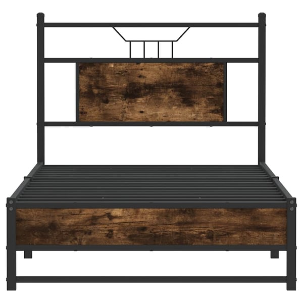 vidaXL sengeramme 80x200 cm uden madras konstrueret træ røget eg