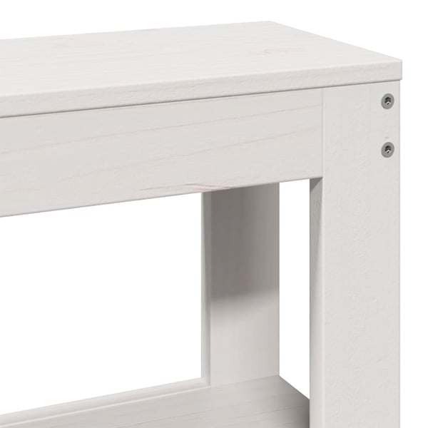 vidaXL Sengeramme med hodegavl hvit 150x200 cm heltre furu