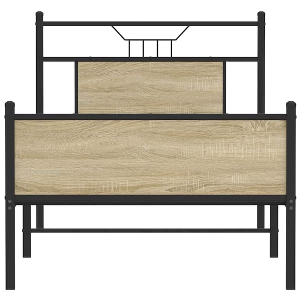 vidaXL Sengeramme uten madrass sonoma eik 90x200 cm konstruert tre