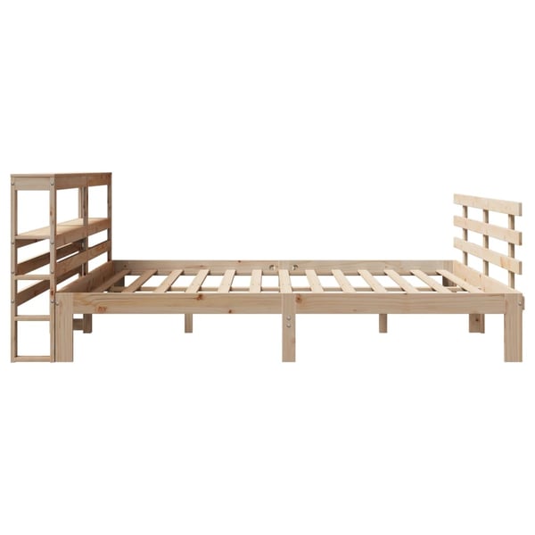 vidaXL Sengeramme med hodegavl 180x200 cm heltre furu