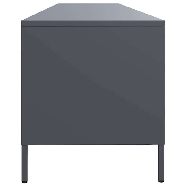 vidaXL TV-benk antrasitt 202x39x43,5 cm kaldvalset stål