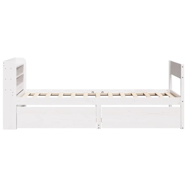 vidaXL Sengeramme uten madrass hvit 100x200 cm heltre furu