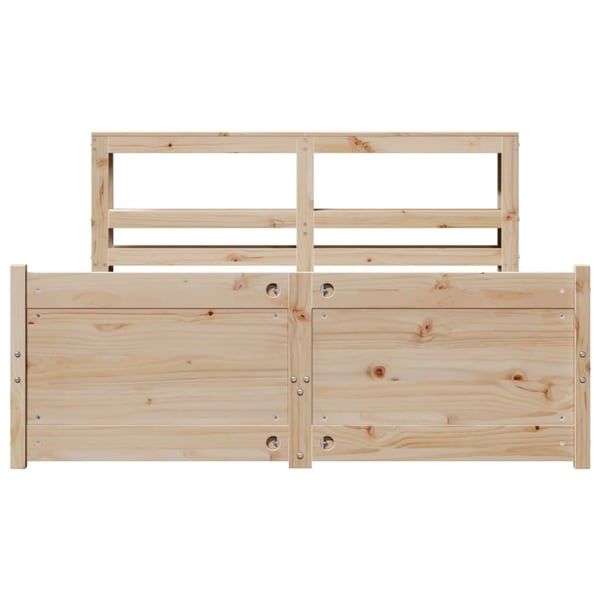 vidaXL Sengeramme med hodegavl 120x200 cm heltre furu