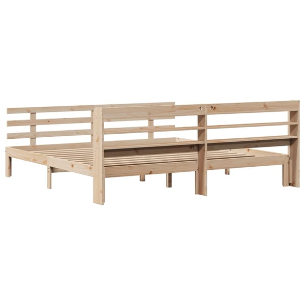 vidaXL Sengeramme med hodegavl 180x200 cm heltre furu