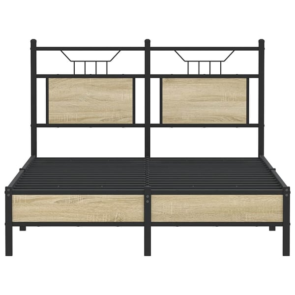 vidaXL Sengeramme uten madrass sonoma eik 120x200 cm konstruert tre