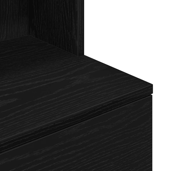 vidaXL Nattbord svart 39x35x125 cm konstruert tre