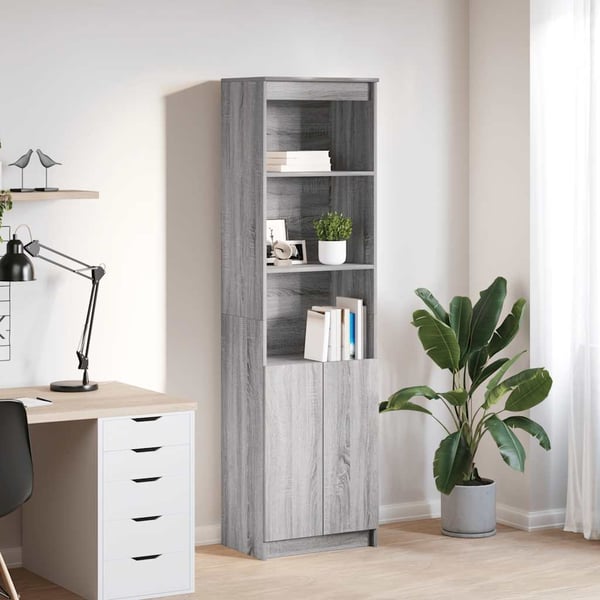 vidaXL Highboard grå sonoma 50x35x180 cm konstruert tre