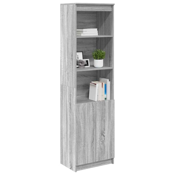 vidaXL Highboard grå sonoma 50x35x180 cm konstruert tre