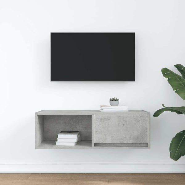 vidaXL TV-benk betonggrå 80x31x25,5 cm konstruert tre