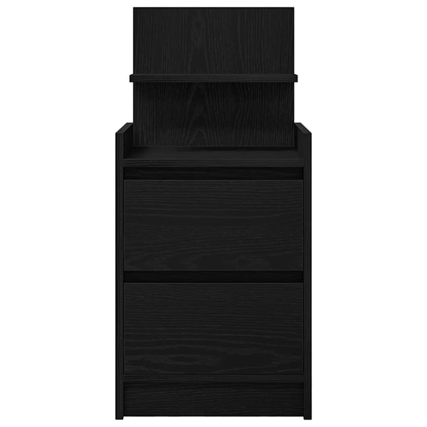 vidaXL Nattskap med 2 skuffer 2 stk svart 38x34x80 cm