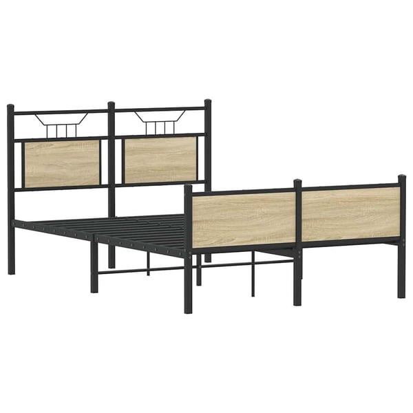 vidaXL Sengeramme uten madrass sonoma eik 120x190 cm konstruert tre