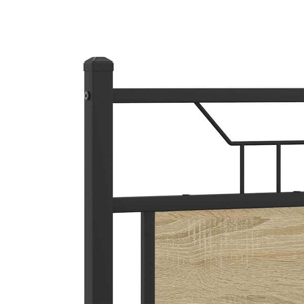vidaXL Sengeramme uten madrass sonoma eik 120x190 cm konstruert tre