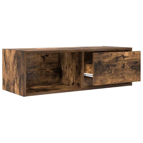 vidaXL TV-benk røkt eik 80x31x25,5 cm konstruert tre
