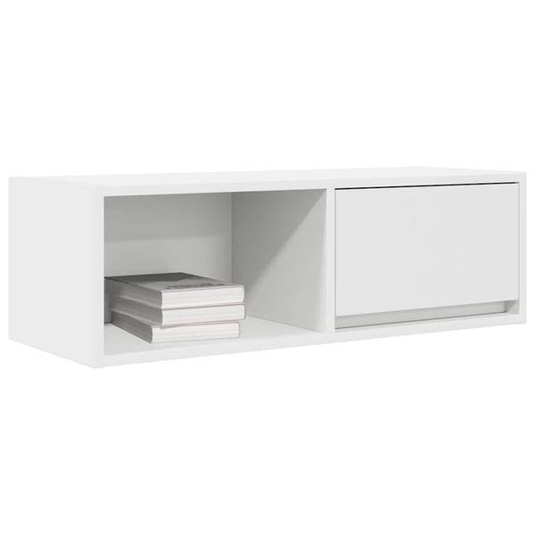 vidaXL TV-benker 2 stk hvit 80x31x25,5 cm konstruert tre
