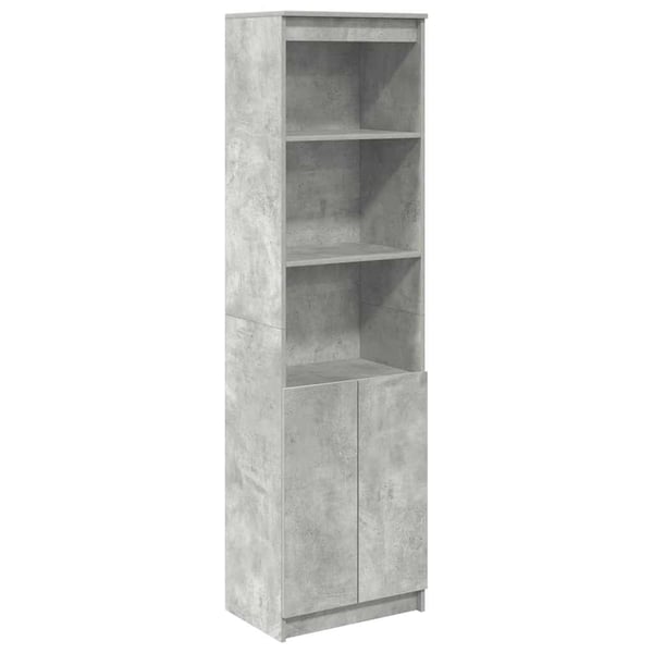 vidaXL Highboard betonggrå 50x35x180 cm konstruert tre
