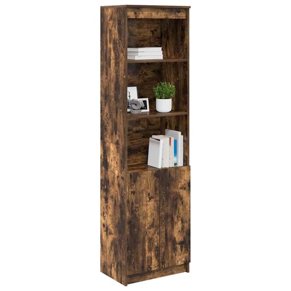 vidaXL Highboard røkt eik 50x35x180 cm konstruert tre