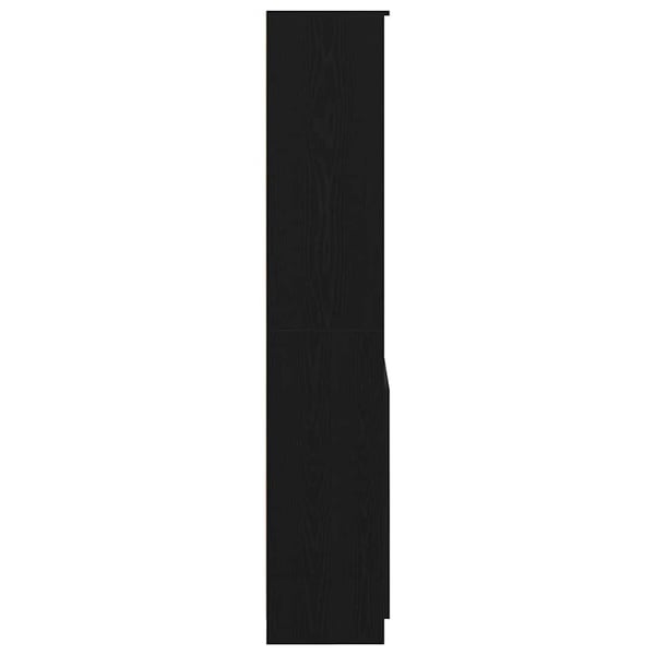 vidaXL Høybord svart eik 70x35x180 cm konstruert tre