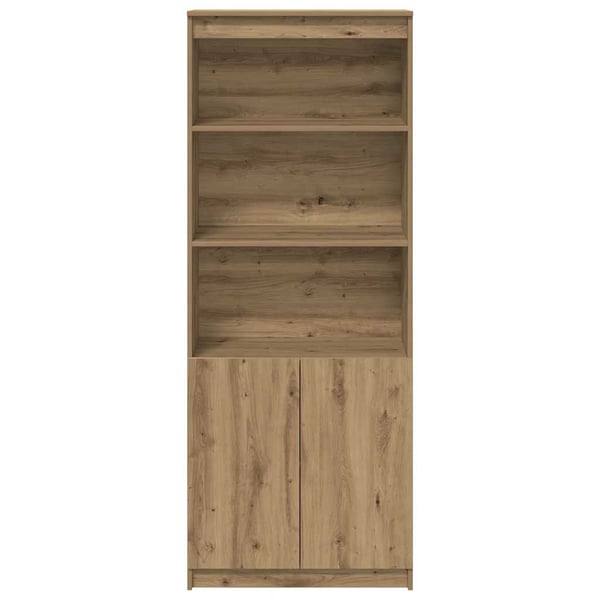 vidaXL Highboard artisan eik 70x35x180 cm konstruert tre