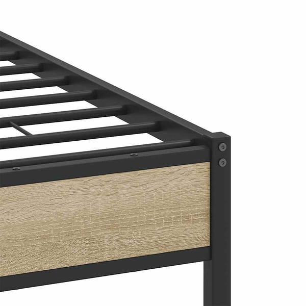 vidaXL Sengeramme uten madrass sonoma eik 120x190 cm konstruert tre