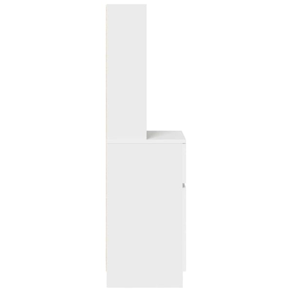vidaXL Nattbord hvit 39x35x125 cm konstruert tre