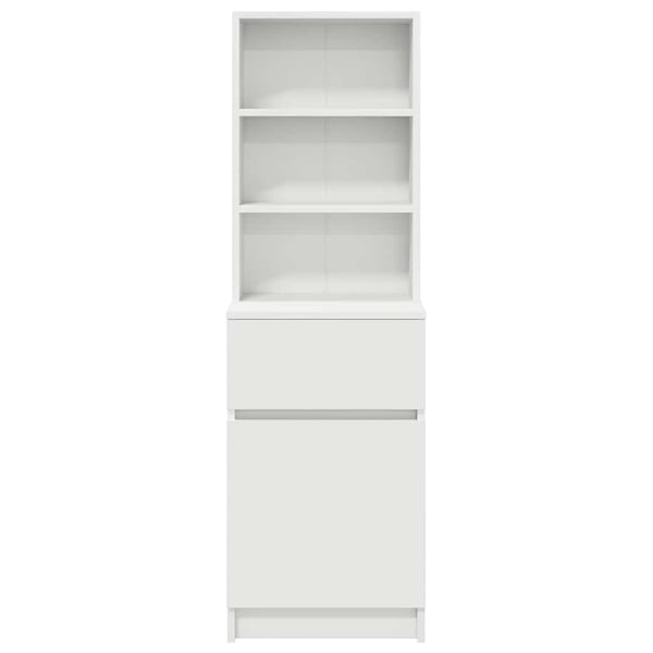 vidaXL Nattbord hvit 39x35x125 cm konstruert tre