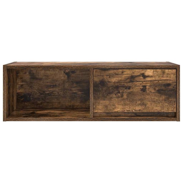 vidaXL TV-benker 2 stk røkt eik 80x31x25,5 cm konstruert tre