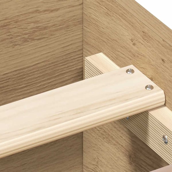 vidaXL Sengeramme uten madrass artisan eik 90x190 cm konstruert tre