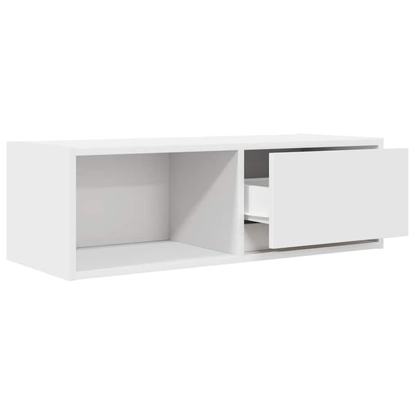 vidaXL TV-benk hvit 80x31x25,5 cm konstruert tre