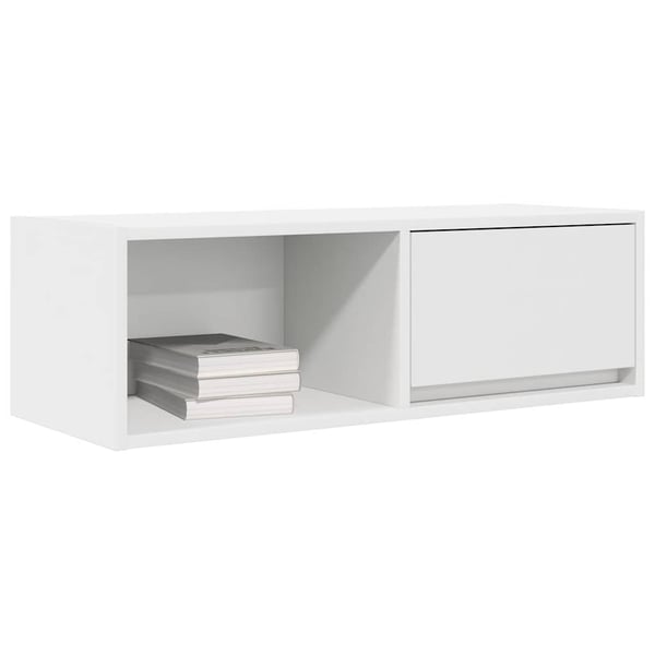 vidaXL TV-benk hvit 80x31x25,5 cm konstruert tre