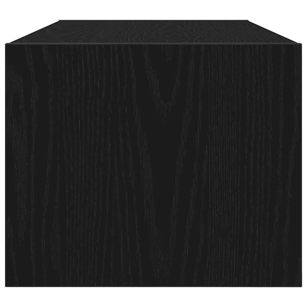 vidaXL TV-benk svart eik 80x31x25,5 cm konstruert tre