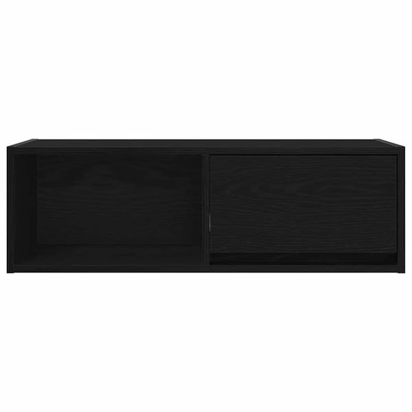 vidaXL TV-benk svart eik 80x31x25,5 cm konstruert tre