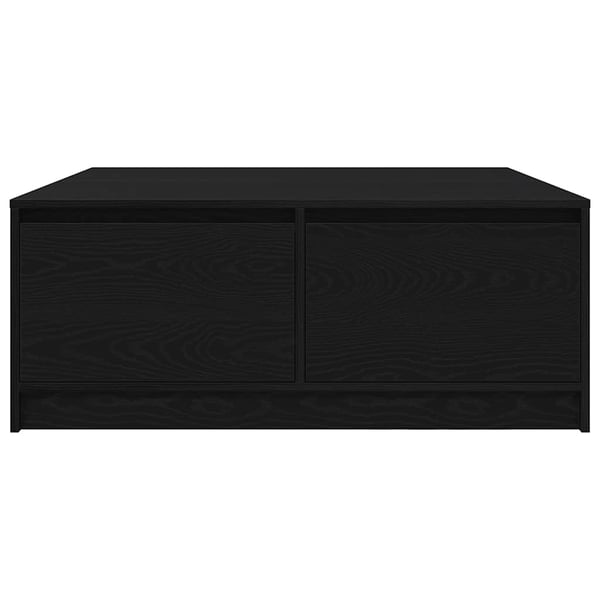 vidaXL sofabord med skuffer 100x100x40 cm sort egetræsfarve