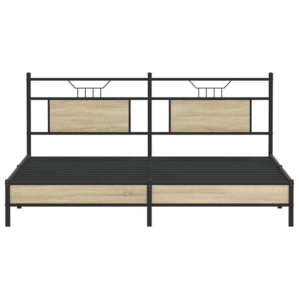 vidaXL Sengeramme uten madrass sonoma eik 183x203 cm konstruert tre