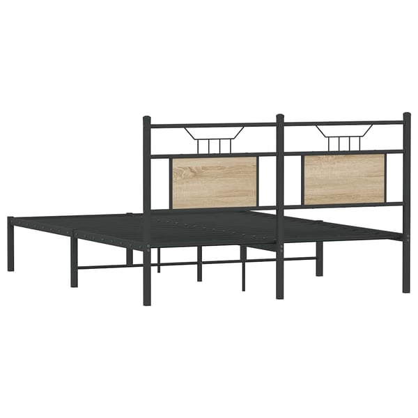 vidaXL Sengeramme uten madrass sonoma eik 137x190 cm konstruert tre