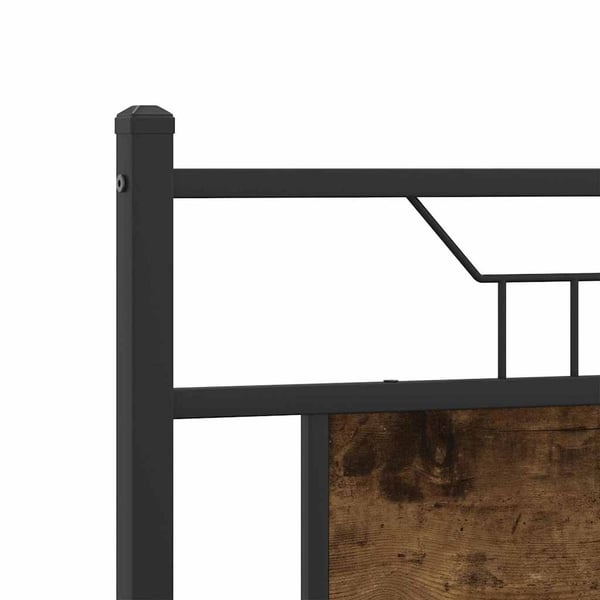 vidaXL Sengeramme uten madrass røkt eik 150x200 cm konstruert tre