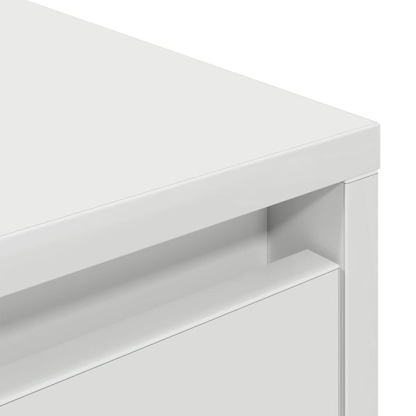 vidaXL TV-benk med LED-lys hvit 160,5x41x50 cm