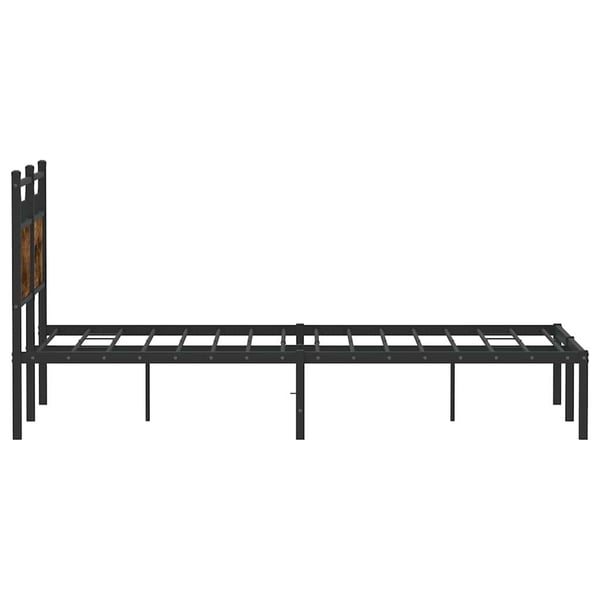 vidaXL Sengeramme uten madrass røkt eik 120x200 cm konstruert tre