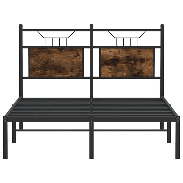 vidaXL Sengeramme uten madrass røkt eik 120x200 cm konstruert tre