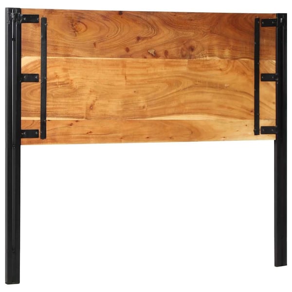 vidaXL sengegavl 120 cm heltre akasie og jern