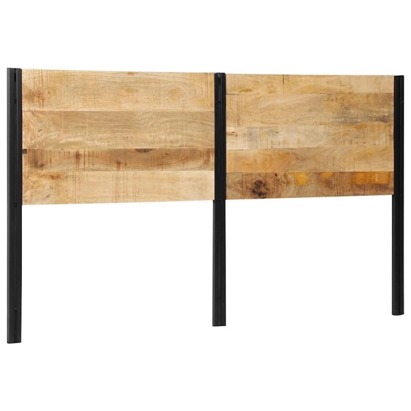 vidaXL sengegavl 180 cm heltre mango og jern