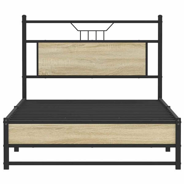 vidaXL Sengeramme uten madrass sonoma eik 100x190 cm konstruert tre