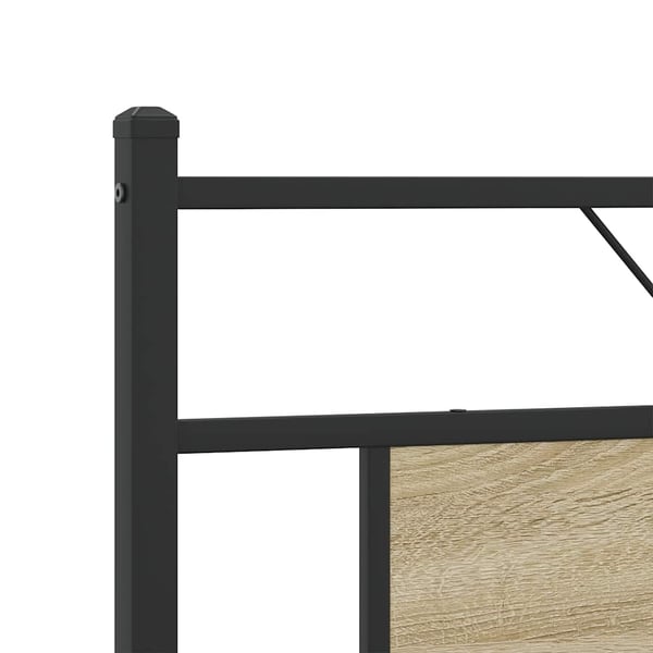 vidaXL Sengeramme uten madrass sonoma eik 183x213 cm konstruert tre