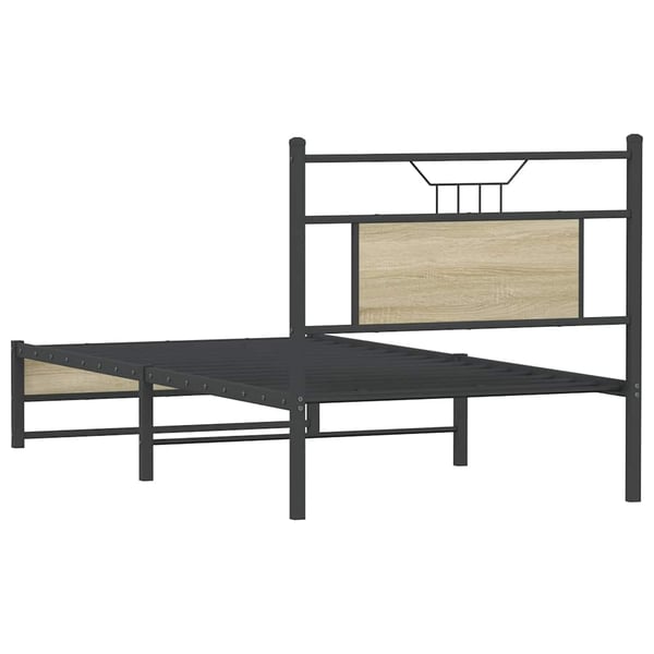 vidaXL sengeramme 90x200 cm uden madras konstrueret træ sonoma-eg