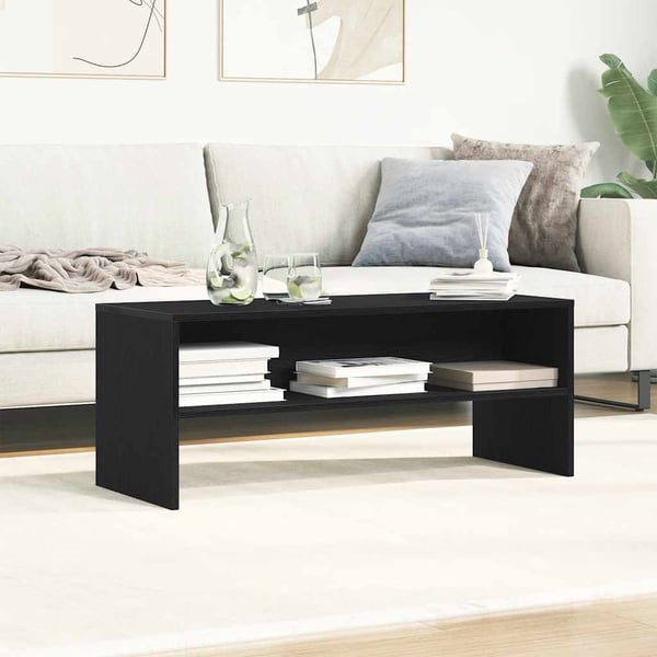 vidaXL tv-bord 100x40x40 cm konstrueret træ sort egetræsfarve