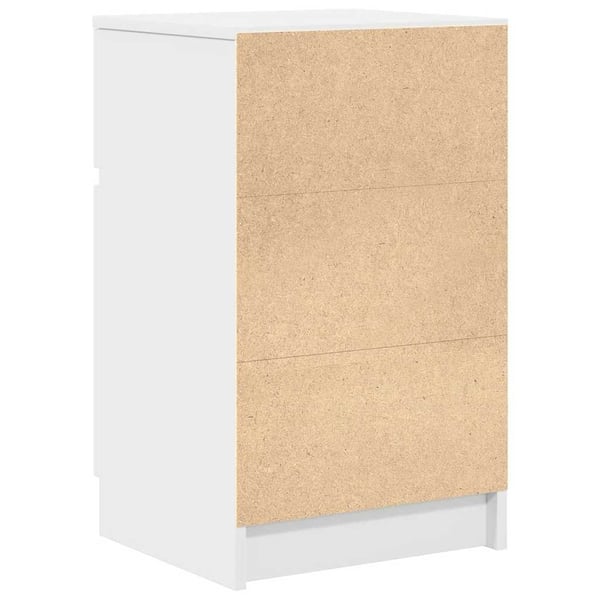vidaXL Nattbord hvit 39x35x65 cm konstruert tre