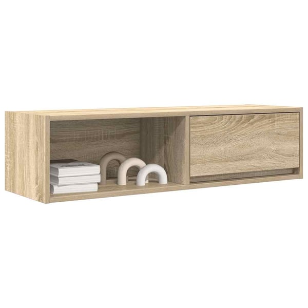 vidaXL TV-benk sonoma eik 100x31x25,5 cm konstruert tre