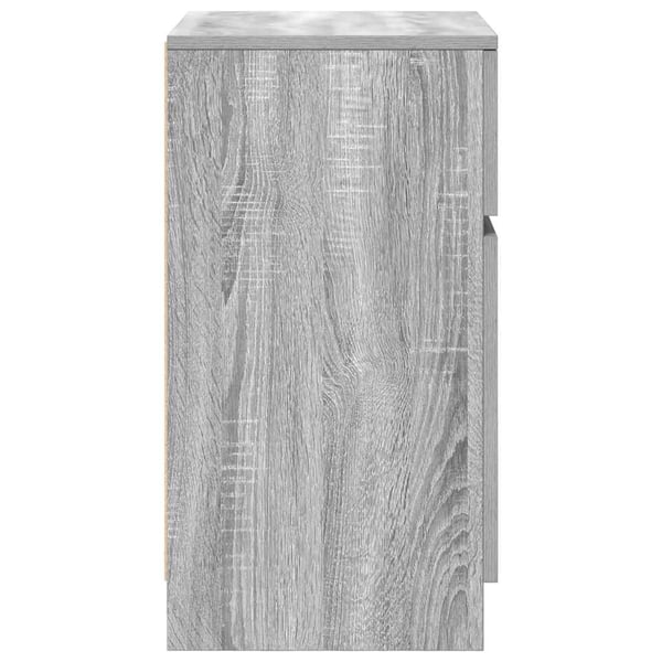 vidaXL Nattbord 2 stk grå sonoma 39x35x65 cm konstruert tre