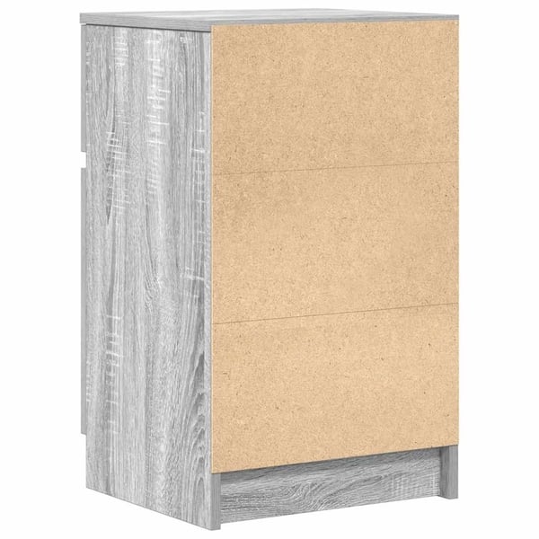 vidaXL Nattbord 2 stk grå sonoma 39x35x65 cm konstruert tre