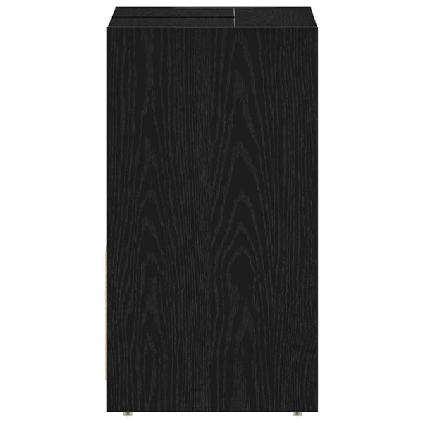 vidaXL badeværelsesskab 60x33x60 cm konstrueret træ sort egetræ